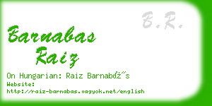 barnabas raiz business card